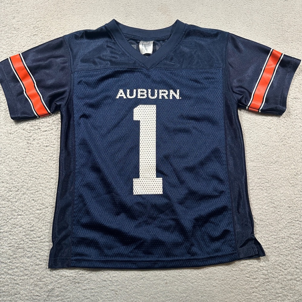 ProEdge Auburn Tigers Football Jersey Kids M 8/10 Navy Blue Mesh Sporty Gameday
